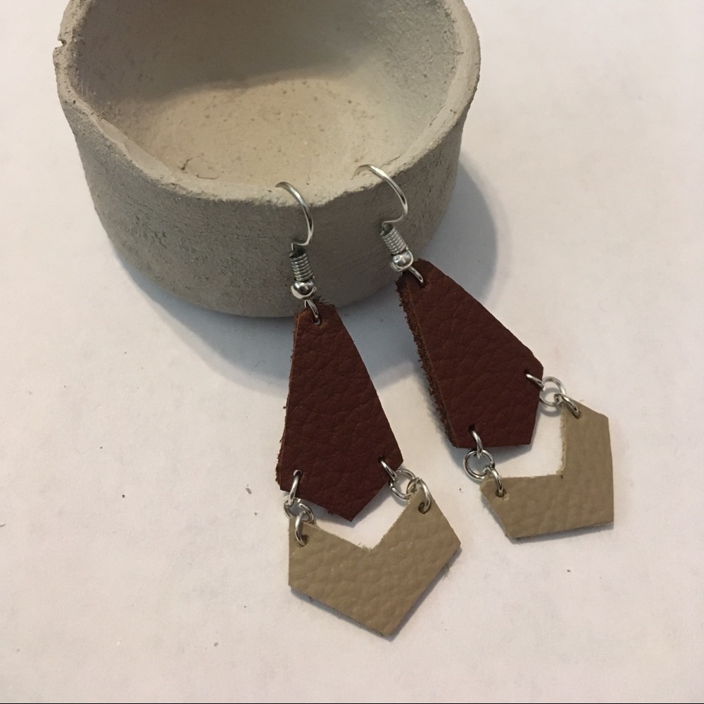 Handmade Leather Earrings!!
